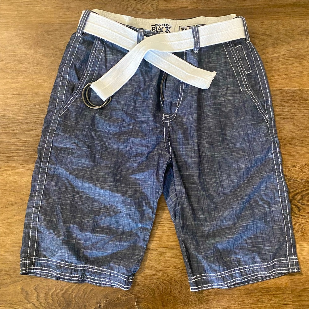Buckle Black Shorts